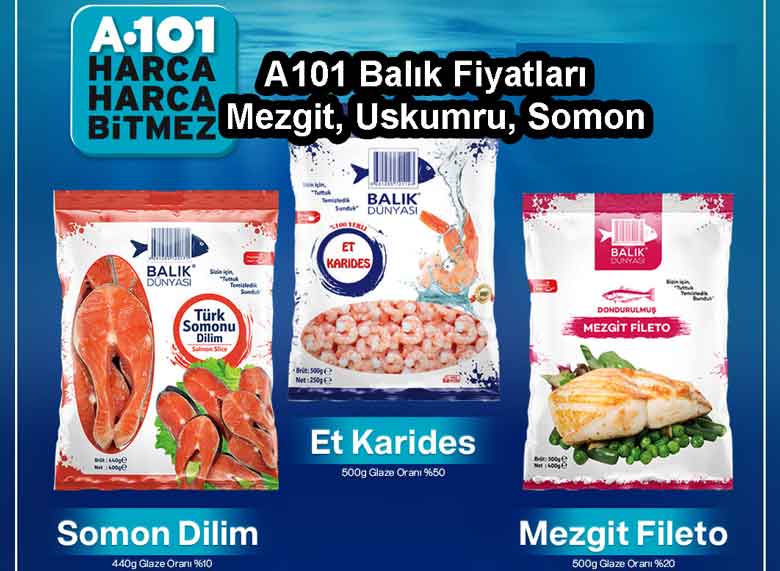 A101 Balık Fiyatları 2022, Mezgit, Uskumru, Somon