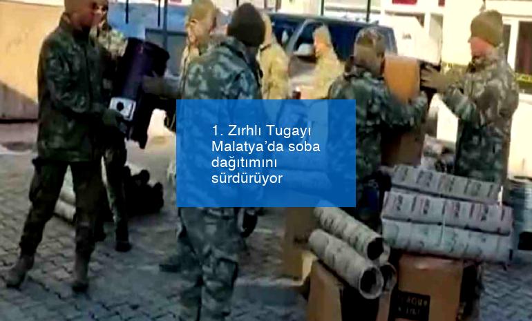 1. Zırhlı Tugayı Malatya’da soba dağıtımını sürdürüyor