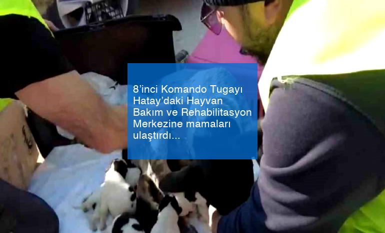 8’inci Komando Tugayı Hatay’daki Hayvan Bakım ve Rehabilitasyon Merkezine mamaları ulaştırdı