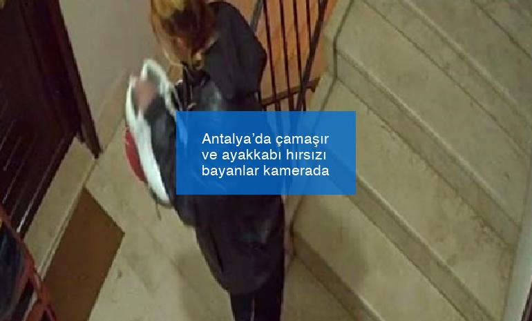 Antalya’da çamaşır ve ayakkabı hırsızı bayanlar kamerada