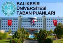 Balıkesir Üniversitesi Taban Puanları