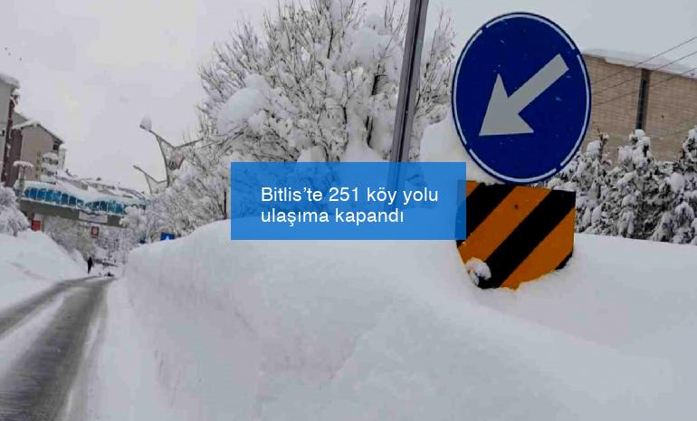 Bitlis’te 251 köy yolu ulaşıma kapandı