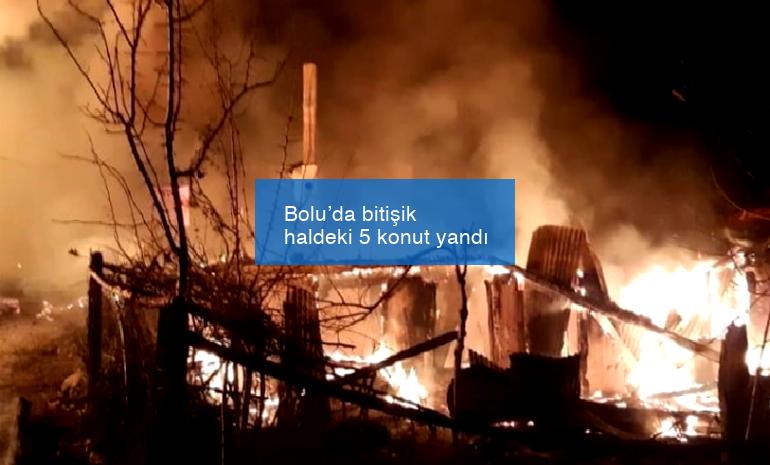 Bolu’da bitişik haldeki 5 konut yandı