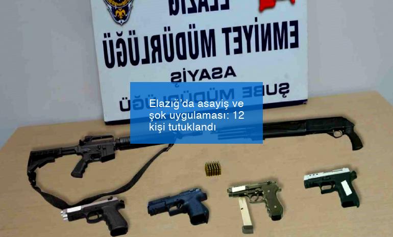 Elazığ’da asayiş ve şok uygulaması: 12 kişi tutuklandı