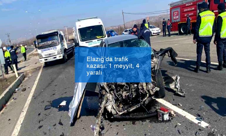 Elazığ’da trafik kazası: 1 meyyit, 4 yaralı