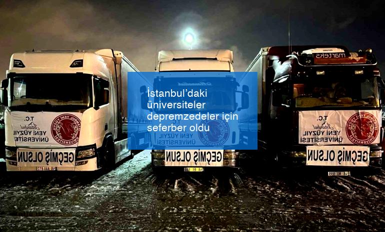 İstanbul’daki üniversiteler depremzedeler için seferber oldu