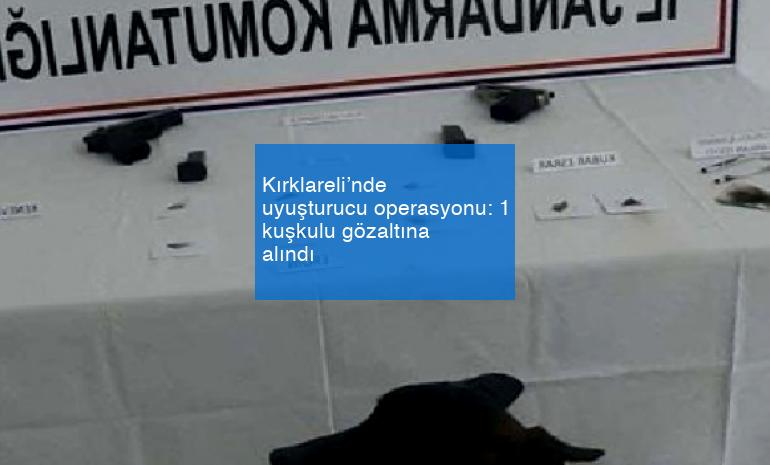 Kırklareli’nde uyuşturucu operasyonu: 1 kuşkulu gözaltına alındı