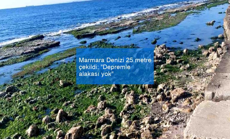 Marmara Denizi 25 metre çekildi: “Depremle alakası yok”