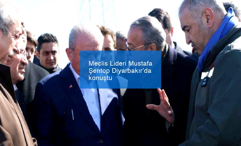 Meclis Lideri Mustafa Şentop Diyarbakır’da konuştu