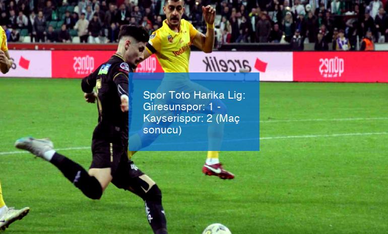 Spor Toto Harika Lig: Giresunspor: 1 – Kayserispor: 2 (Maç sonucu)