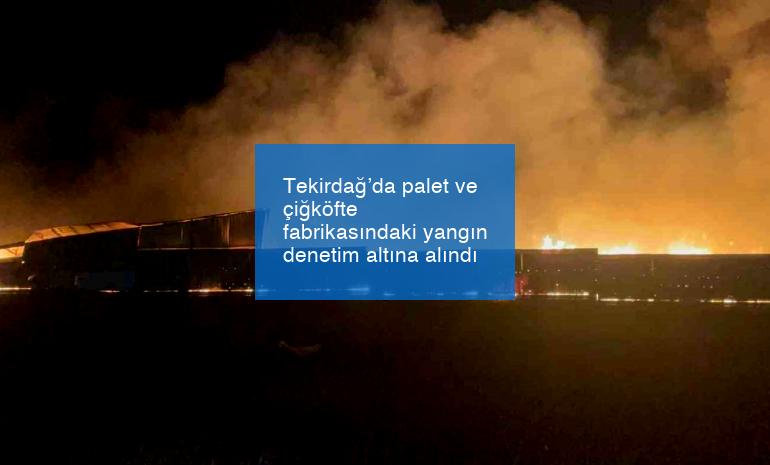 Tekirdağ’da palet ve çiğköfte fabrikasındaki yangın denetim altına alındı