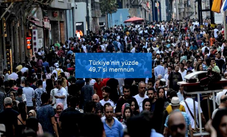 Türkiye’nin yüzde 49,7’si memnun