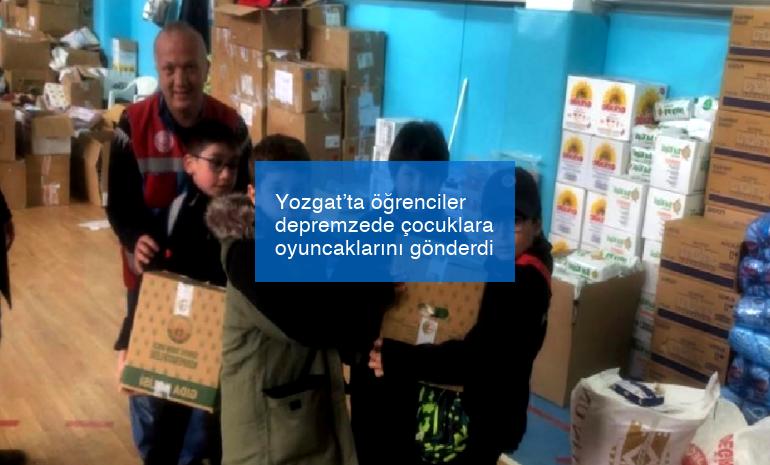 Yozgat’ta öğrenciler depremzede çocuklara oyuncaklarını gönderdi