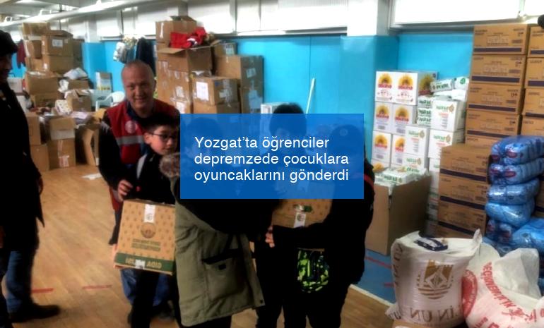 Yozgat’ta öğrenciler depremzede çocuklara oyuncaklarını gönderdi