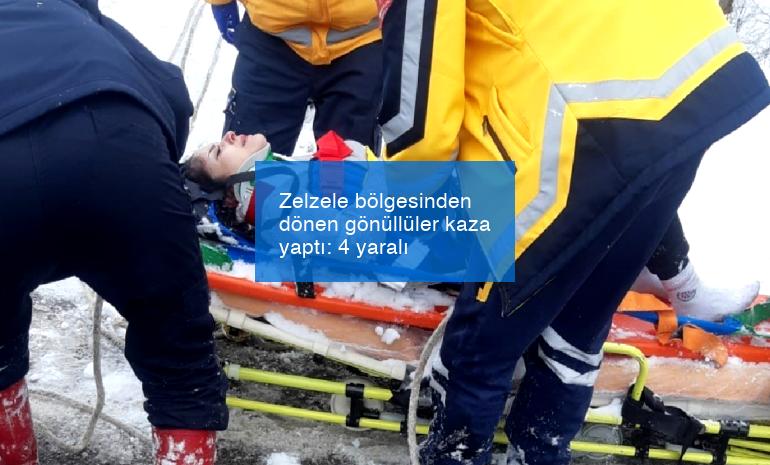 Zelzele bölgesinden dönen gönüllüler kaza yaptı: 4 yaralı